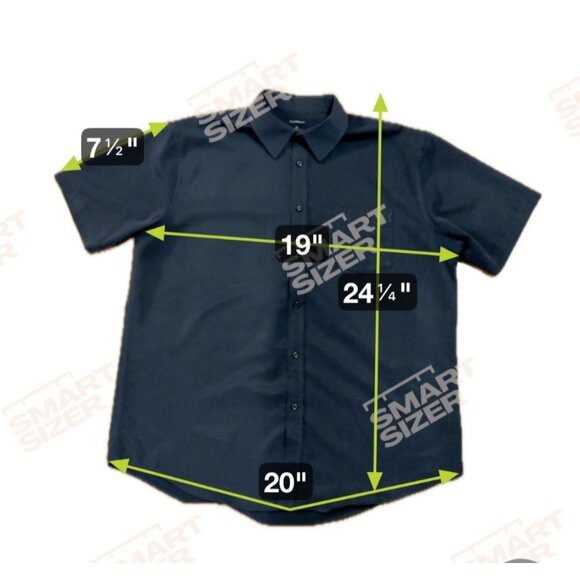 Mens Croft & Barrow Short Sleeve Shirt XL Deep Blue Button Down Chest Pocket - Picture 7 of 7